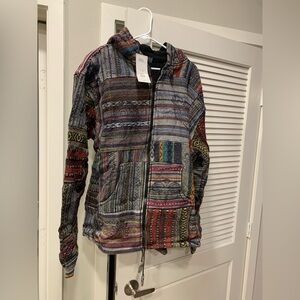 Rhea Patch Print Lined Hoodie Jacket NWT 🌴